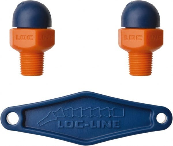 Loc-Line - 1/8" Hose Inside Diam, High-Pressure Coolant Hose Nozzle - NPT, for Use with Loc-Line Modular Hose System, 2 Pieces - Exact Tooling