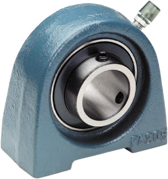 Tritan - 3/4" ID, 2.5591" OAL x 2.5197" OAH Pillow Block - 1,495 Lb Static Cap, 2,878 Lb Dyn Cap, 2" Btw Mnt Hole Ctrs, 1-5/16" Base-to-Ctr Ht, Cast Iron/Steel - Exact Tooling