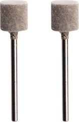 Dremel - 1/2" Diam x 1/2" Thick, Medium Mounted Polishing Wheel - 1 Ply, 1/8" Shank Diam, 35,000 RPM - Exact Tooling