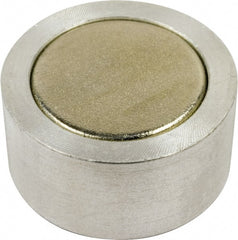 Mag-Mate - 1" Wide x 1/2" Thick, Center Mount Neodymium Rare Earth Fixture Magnet - 10.4 Lb Average Holding Capacity, 20.8 Lb Max Holding Capacity, Aluminum Housing - Exact Tooling