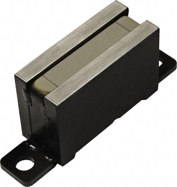 Mag-Mate - 80 Max Pull Force Lb, 3-1/4" Long x 7/8" Wide x 1-3/8" Thick, End Mount, Ceramic Fixture Magnet - 480°F Max Operating Temp, Grade 8 Ceramic, Steel Housing - Exact Tooling