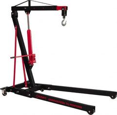 Sunex Tools - 4,000 Lb Load Capacity, Steel Folding Engine Crane - 4' Span - Exact Tooling