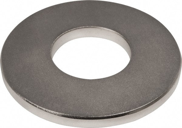 Mag-Mate - 2" Long x 2" Diam x 3/16" High, 1 Mounting Hole, 76 Poles, Ring Neodymium Rare Earth Holding Magnet - 60 Lb Average & 119 Lb Max Pull Force, 7/8 Mounting Hole, Through Hole Style, 180°F Max Operating Temp - Exact Tooling