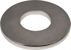 Mag-Mate - 2" Long x 2" Diam x 3/16" High, 1 Mounting Hole, 76 Poles, Ring Neodymium Rare Earth Holding Magnet - 60 Lb Average & 119 Lb Max Pull Force, 7/8 Mounting Hole, Through Hole Style, 180°F Max Operating Temp - Exact Tooling