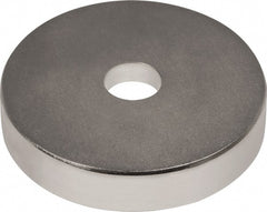Mag-Mate - 1" Long x 1" Diam x 1/8" High, 1 Mounting Hole, 20 Poles, Ring Neodymium Rare Earth Holding Magnet - 16.6 Lb Average & 33.2 Lb Max Pull Force, 0.19 Mounting Hole, Through Hole Style, 180°F Max Operating Temp - Exact Tooling