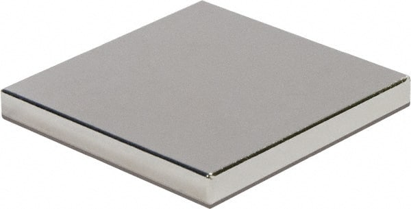 Mag-Mate - 1-1/2" Long x 1-1/2" Wide x 1/8" High, 61 Poles, Rectangular Neodymium Rare Earth Holding Magnet - 43.2 Lb Average & 86.4 Lb Max Pull Force, 180°F Max Operating Temp - Exact Tooling