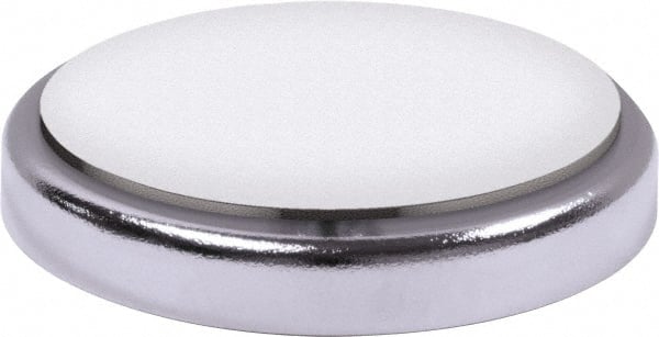 Mag-Mate - 38 Lb Max Pull Force, 5/16" Overall Height, 2-1/32" Diam, Ceramic Cup Magnet - Magnetic Style, Chrome Plated - Exact Tooling