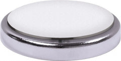 Mag-Mate - 22 Lb Max Pull Force, 9/32" Overall Height, 1-13/32" Diam, Ceramic Cup Magnet - Magnetic Style, Chrome Plated - Exact Tooling
