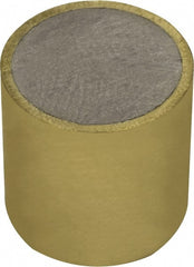 Mag-Mate - 1/2" Diam x 1/2" High, 0.23 Lb Average & 0.45 Lb Max Pull Force, Brass Alnico Shielded Magnet - 800°F Max Operating Temp, 0.032" Wall Thickness, Grade 5 Alnico - Exact Tooling
