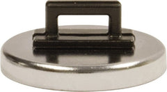 Mag-Mate - 1.24" Diam, 0.275" Cup Height, 0.44" Overall Height, 15 Lb Average Pull Force, 7 Lb Max Pull Force, Neodymium Rare Earth Cup Magnet - Magnetic Style, Bright Plated - Exact Tooling