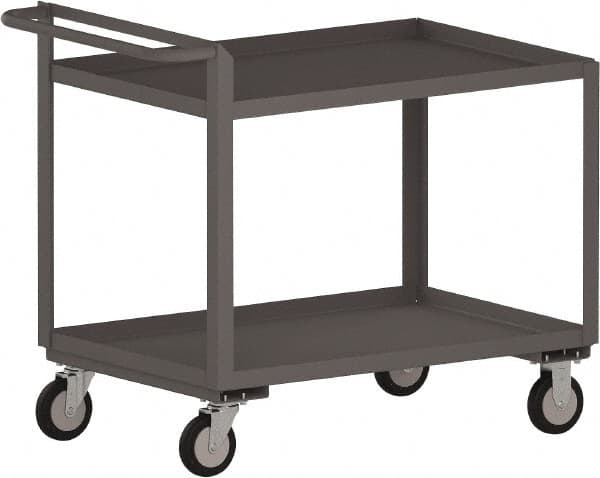 Jamco - 1,200 Lb Capacity, 24" Wide x 48" Long x 30" High Standard Utility Cart - 2 Shelf, Steel - Exact Tooling