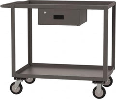 Jamco - 1,200 Lb Capacity, 24" Wide x 48" Long x 35" High Standard Utility Cart - 2 Shelf, Steel - Exact Tooling