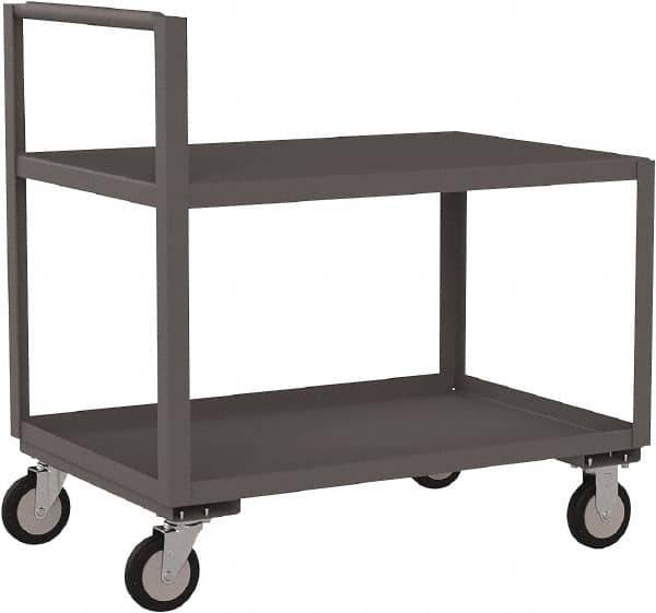 Jamco - 1,200 Lb Capacity, 24" Wide x 30" Long x 27" High Standard Utility Cart - 2 Shelf, Steel - Exact Tooling