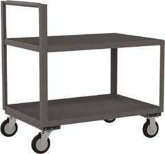 Jamco - 1,200 Lb Capacity, 30" Wide x 36" Long x 27" High Standard Utility Cart - 2 Shelf, Steel - Exact Tooling