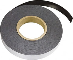 Mag-Mate - 600" Long x 3/4" Wide x 1/8" Thick Flexible Magnetic Strip - 10.5 Lb Max Pull Force, 6 Linear Ft/Lb Magnetic Pull Force, Adhesive Back, Dark Brown - Exact Tooling