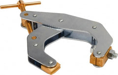 Mag-Mate - 4-1/2 Inch Jaw Opening, 3-13/16 Inch Jaw Depth, 400 Amp Rating, Copper Ground Clamp - 9 Inch Long - Exact Tooling