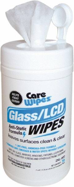 2XL - Pack of (6) 70-Sheet Cans Pre-Moistened Glass & Lens Wipes - Exact Tooling
