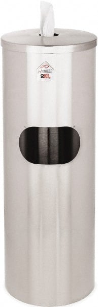 2XL - Silver Stainless Steel Manual Wipe Dispenser - Exact Tooling