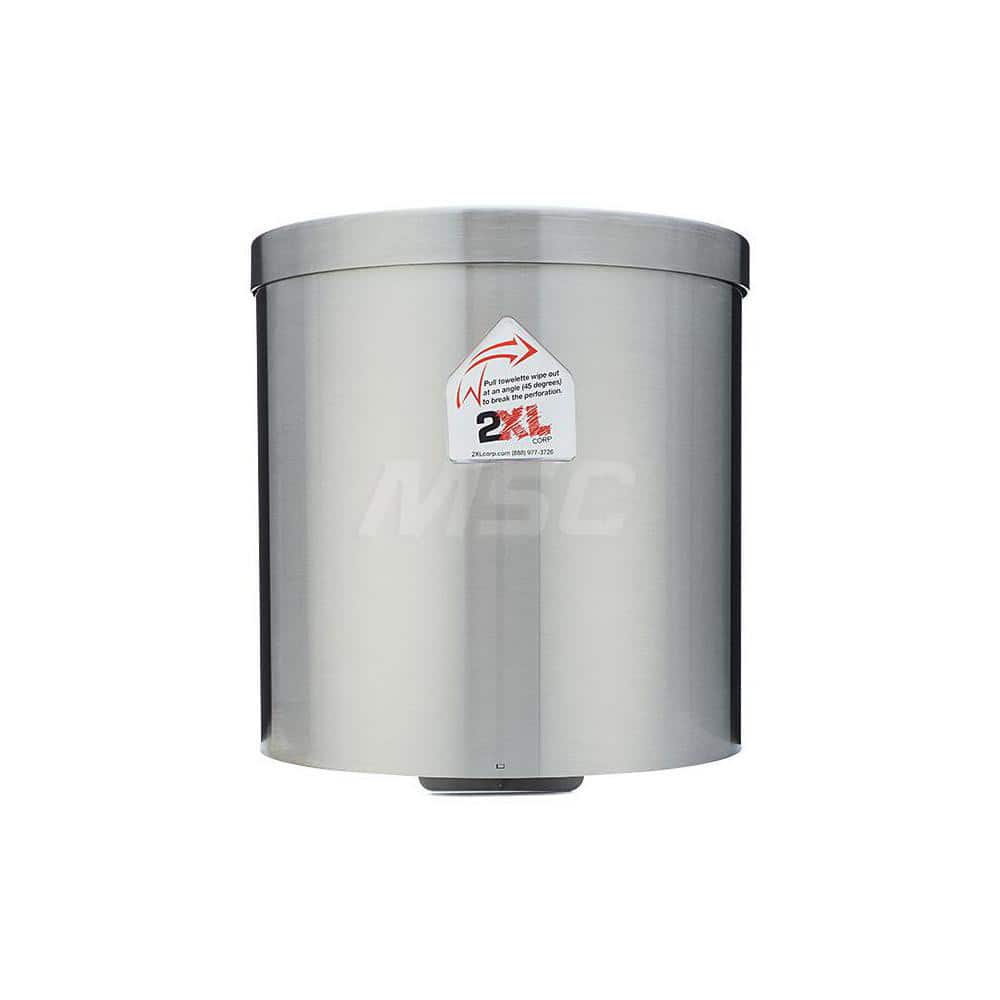 2XL - Silver Stainless Steel Manual Wipe Dispenser - Exact Tooling