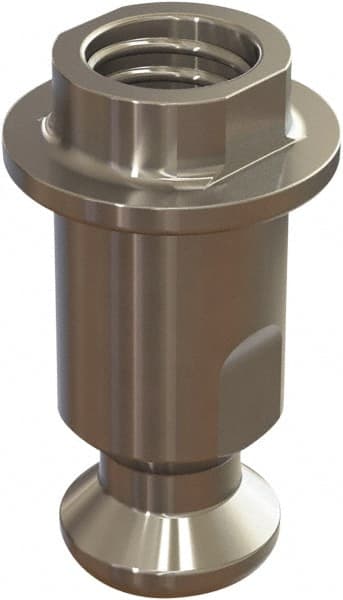 Jergens - M5 Round Head Hardened Steel Clamp Cylinder Pressure Point - For ZPS, 10mm High x 10mm Wide - Exact Tooling