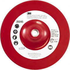 3M - 7" Diam Hook & Loop Disc Backing Pad - Extra Hard Density, 8,500 RPM - Exact Tooling