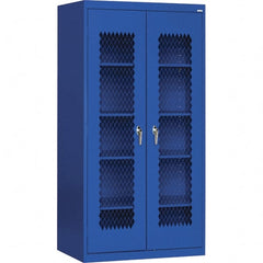Sandusky Lee - 5 Shelf Visible Storage Cabinet - Steel, 36" Wide x 24" Deep x 72" High, Blue - Exact Tooling