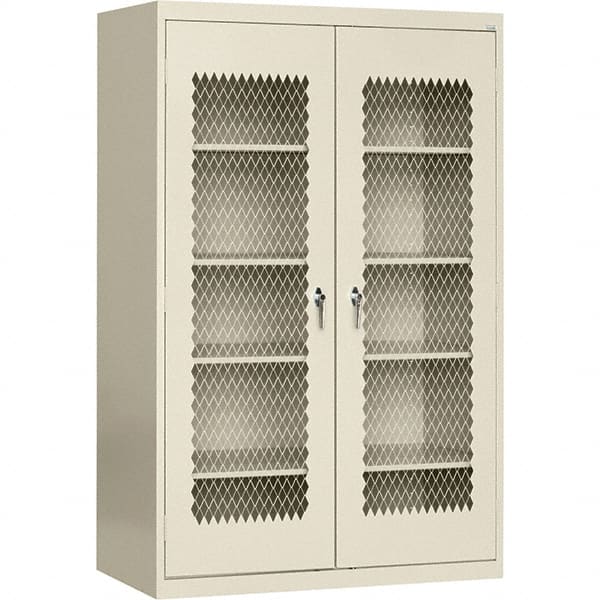 Sandusky Lee - 5 Shelf Visible Storage Cabinet - Steel, 36" Wide x 24" Deep x 72" High, Putty - Exact Tooling