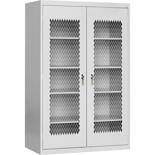 Sandusky Lee - 5 Shelf Visible Storage Cabinet - Steel, 36" Wide x 24" Deep x 72" High, Dove Gray - Exact Tooling