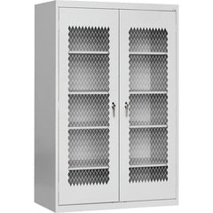 Sandusky Lee - 5 Shelf Visible Storage Cabinet - Steel, 36" Wide x 24" Deep x 72" High, Dove Gray - Exact Tooling