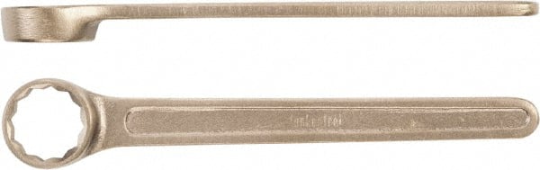 Ampco - 15mm 12 Point Box Wrench - Single End, Aluminum Bronze, Plain Finish - Exact Tooling