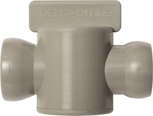 Loc-Line - 10 Piece, 3/4" ID Coolant Hose In-Line Check Valve - Female to Ball Connection, Acetal Copolymer Body, Unthreaded, Use with Loc-Line Modular Hose Systems - Exact Tooling