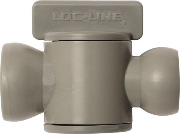 Loc-Line - 10 Piece, 1/2" ID Coolant Hose In-Line Check Valve - Female to Ball Connection, Acetal Copolymer Body, Unthreaded, Use with Loc-Line Modular Hose Systems - Exact Tooling