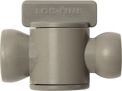 Loc-Line - 10 Piece, 1/2" ID Coolant Hose In-Line Check Valve - Female to Ball Connection, Acetal Copolymer Body, Unthreaded, Use with Loc-Line Modular Hose Systems - Exact Tooling