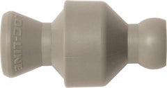 Loc-Line - 10 Piece, 1/4" ID Coolant Hose In-Line Check Valve - Female to Ball Connection, Acetal Copolymer Body, Unthreaded, Use with Loc-Line Modular Hose Systems - Exact Tooling