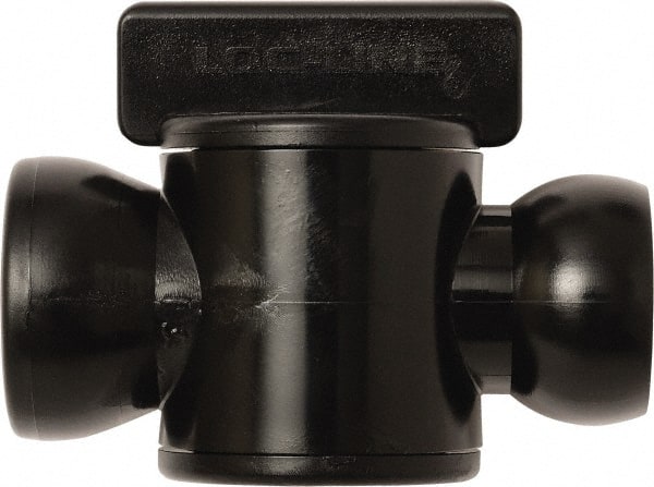 Loc-Line - 10 Piece, 1/2" ID Coolant Hose In-Line Check Valve - Female to Ball Connection, Acetal Copolymer Body, Unthreaded, Use with Loc-Line Modular Hose Systems - Exact Tooling