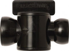 Loc-Line - 10 Piece, 1/2" ID Coolant Hose In-Line Check Valve - Female to Ball Connection, Acetal Copolymer Body, Unthreaded, Use with Loc-Line Modular Hose Systems - Exact Tooling
