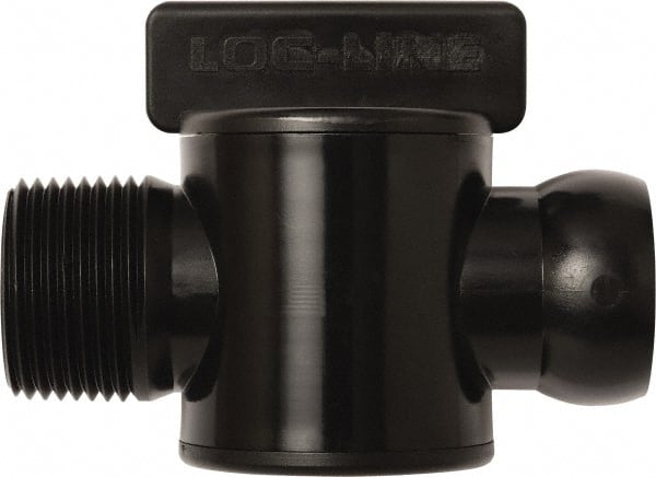 Loc-Line - 10 Piece, 3/4" ID Coolant Hose Male NPT Valve - Male to Female Connection, Acetal Copolymer Body, NPT, Use with Loc-Line Modular Hose Systems - Exact Tooling