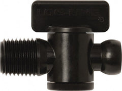 Loc-Line - 10 Piece, 1/4" ID Coolant Hose Male NPT Valve - Male to Female Connection, Acetal Copolymer Body, NPT, Use with Loc-Line Modular Hose Systems - Exact Tooling