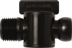 Loc-Line - 10 Piece, 1/2" ID Coolant Hose Male NPT Valve - Male to Female Connection, Acetal Copolymer Body, NPT, Use with Loc-Line Modular Hose Systems - Exact Tooling