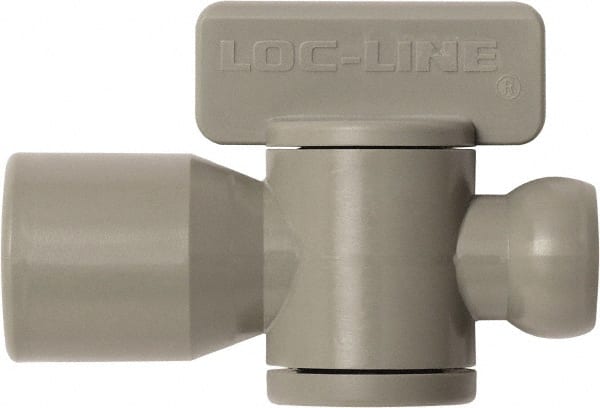 Loc-Line - 10 Piece, 1/4" ID Coolant Hose Female NPT Valve - Female to Female Connection, Acetal Copolymer Body, NPT, Use with Loc-Line Modular Hose Systems - Exact Tooling