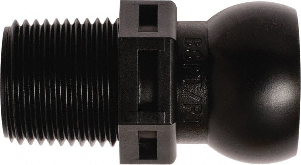 Loc-Line - 50 Piece, 3/8" Hose ID, Male to Female Coolant Hose Connector - 3/8" BSPT, For Loc-Line Modular Hose Systems - Exact Tooling