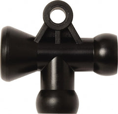 Loc-Line - 1/4" Hose Inside Diam, Coolant Hose T-Fitting - For Use with Loc-Line Modular Hose System, 20 Pieces - Exact Tooling