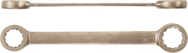 Ampco - 17mm x 19mm 12 Point Box Wrench - Double End, Aluminum Bronze, Plain Finish - Exact Tooling