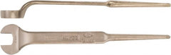 Ampco - 46mm Nonsparking Standard Spud Handle Open End Wrench - Single End, Plain Finish - Exact Tooling