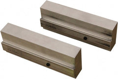 CarveSmart - 1" Wide x 2-1/4" High x 1" Thick, Flat/No Step Vise Jaw - Soft, Aluminum, Fixed Jaw, Compatible with 6" Vises - Exact Tooling