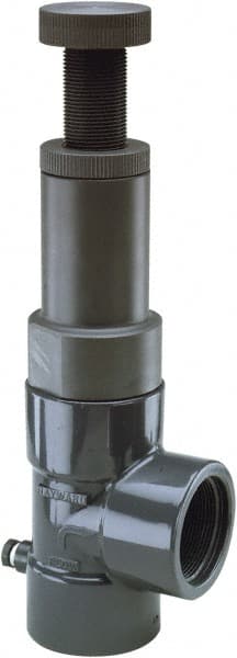 Hayward - 3/4" Pipe, Threaded Ends, PVC Pressure Regulating Valve - FPM Seal, 5 to 75 psi - Exact Tooling