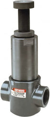 Hayward - 1/2" Pipe, Threaded Ends, PVC Pressure Regulating Valve - FPM Seal, 5 to 75 psi - Exact Tooling