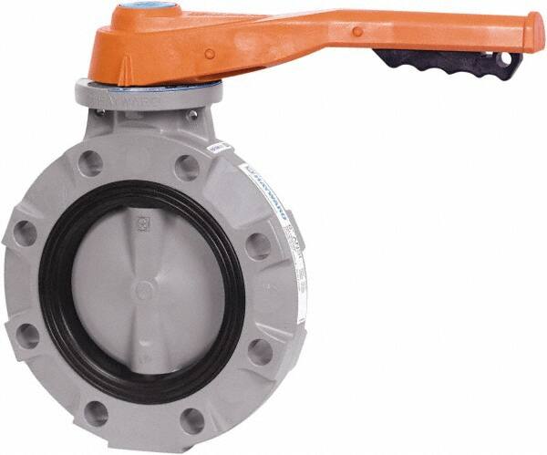 Hayward - 2" Pipe, Wafer Butterfly Valve - Lever Handle, ASTM D1784 Cell Class 23447 CPVC Body, FPM Seat, 150 WOG, CPVC Disc, Stainless Steel Stem - Exact Tooling