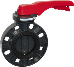 Hayward - 5" Pipe, Wafer Butterfly Valve - Lever Handle, ASTM D1784 Cell Class 12454 PVC Body, EPDM Seat, 150 WOG, PVC Disc, Stainless Steel Stem - Exact Tooling