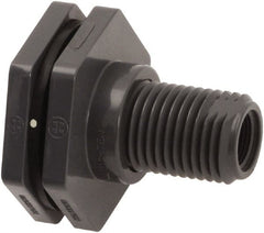 Hayward - 6" PVC Plastic Pipe Bulkhead Tank Adapter - Schedule 80, Thread x Thread End Connections - Exact Tooling